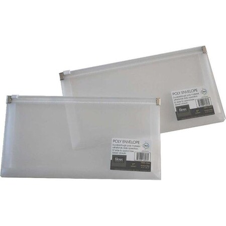 Filexec Filexec Zipper Envelope - Side Loading; Clear; Set of 12 711888500277
